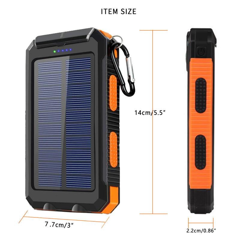 Outdoor Portable Solar-Powered Mobile Charger for Digital Devices - Durable and Long-Lasting Solution for Travel and Camping