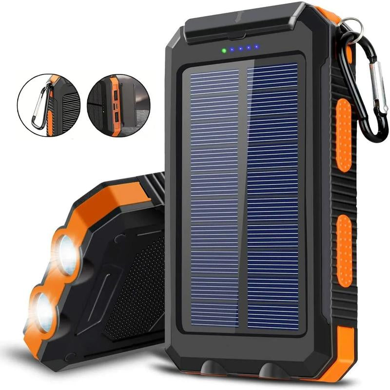 Outdoor Portable Solar-Powered Mobile Charger for Digital Devices - Durable and Long-Lasting Solution for Travel and Camping